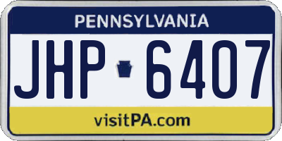 PA license plate JHP6407