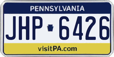 PA license plate JHP6426