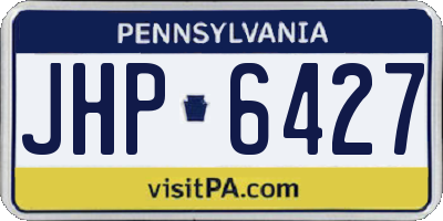 PA license plate JHP6427