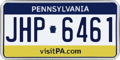 PA license plate JHP6461