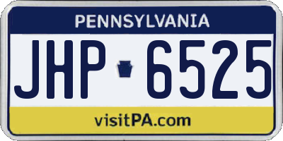 PA license plate JHP6525