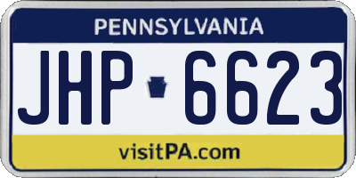 PA license plate JHP6623