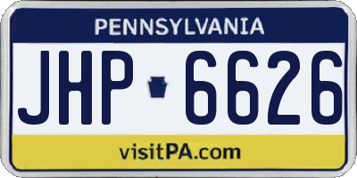 PA license plate JHP6626
