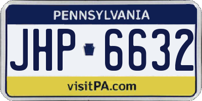 PA license plate JHP6632