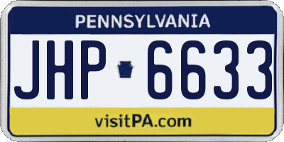 PA license plate JHP6633