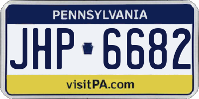 PA license plate JHP6682