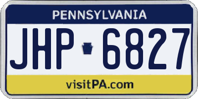 PA license plate JHP6827