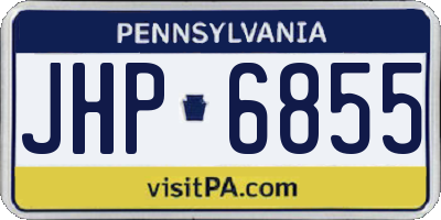 PA license plate JHP6855