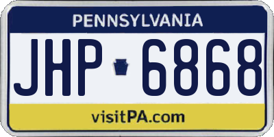 PA license plate JHP6868