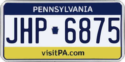 PA license plate JHP6875