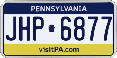 PA license plate JHP6877