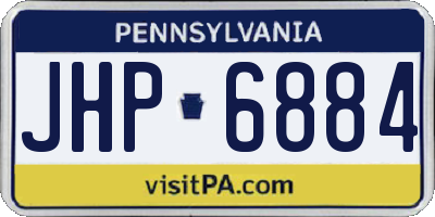 PA license plate JHP6884
