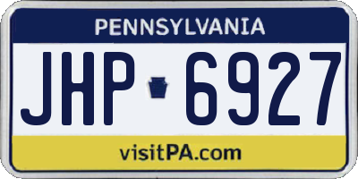 PA license plate JHP6927