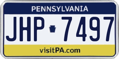 PA license plate JHP7497