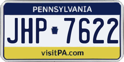 PA license plate JHP7622