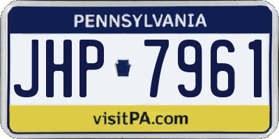 PA license plate JHP7961