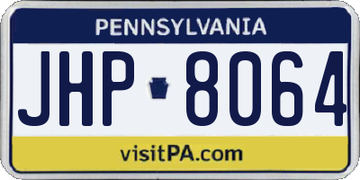 PA license plate JHP8064