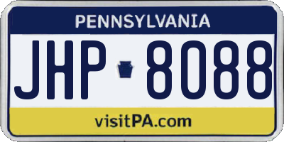 PA license plate JHP8088