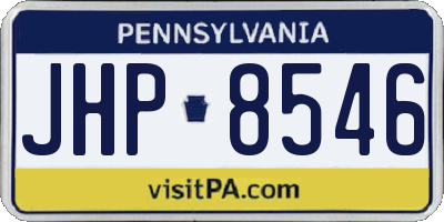 PA license plate JHP8546