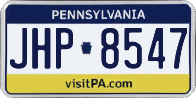 PA license plate JHP8547