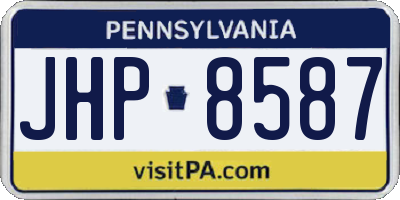 PA license plate JHP8587
