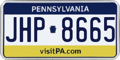 PA license plate JHP8665