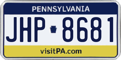 PA license plate JHP8681