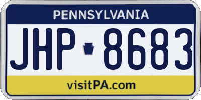 PA license plate JHP8683