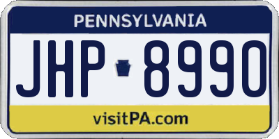 PA license plate JHP8990