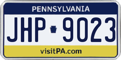 PA license plate JHP9023