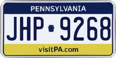 PA license plate JHP9268