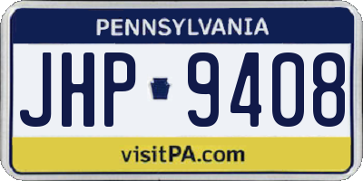 PA license plate JHP9408