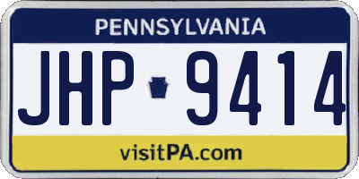 PA license plate JHP9414