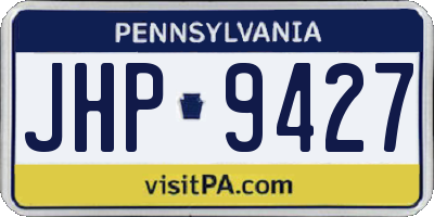 PA license plate JHP9427