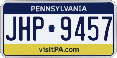 PA license plate JHP9457