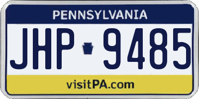 PA license plate JHP9485