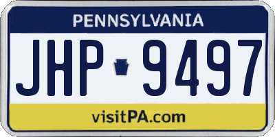 PA license plate JHP9497