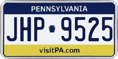 PA license plate JHP9525