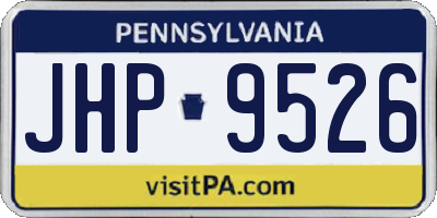 PA license plate JHP9526