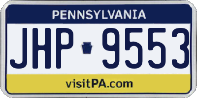 PA license plate JHP9553