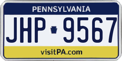PA license plate JHP9567