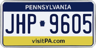 PA license plate JHP9605