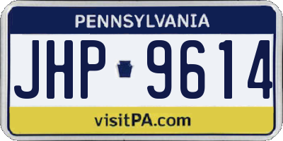 PA license plate JHP9614