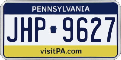 PA license plate JHP9627