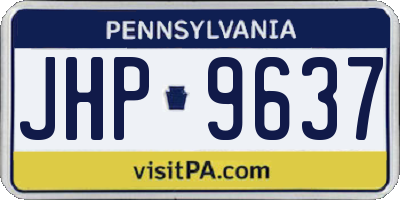 PA license plate JHP9637