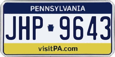 PA license plate JHP9643