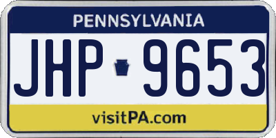 PA license plate JHP9653