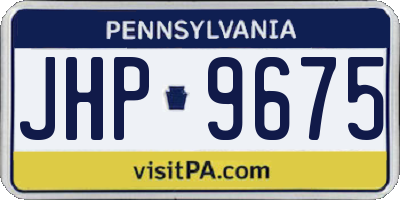 PA license plate JHP9675