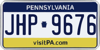 PA license plate JHP9676