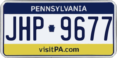 PA license plate JHP9677
